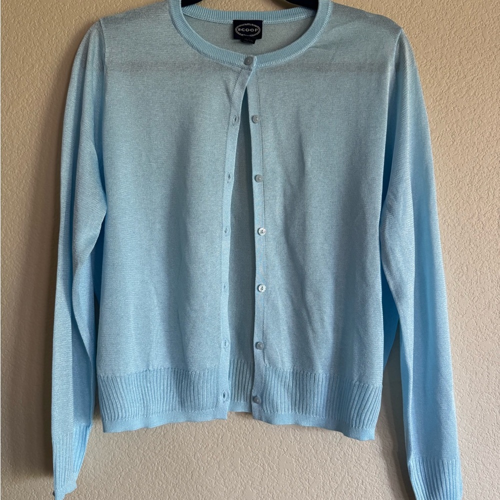 Light Blue Sheer Cardigan